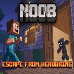 Play Noob Escape from Herobrine now!